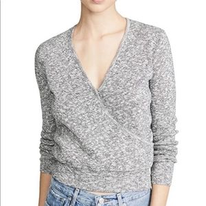 Madewell surplice wrap front knit sweater